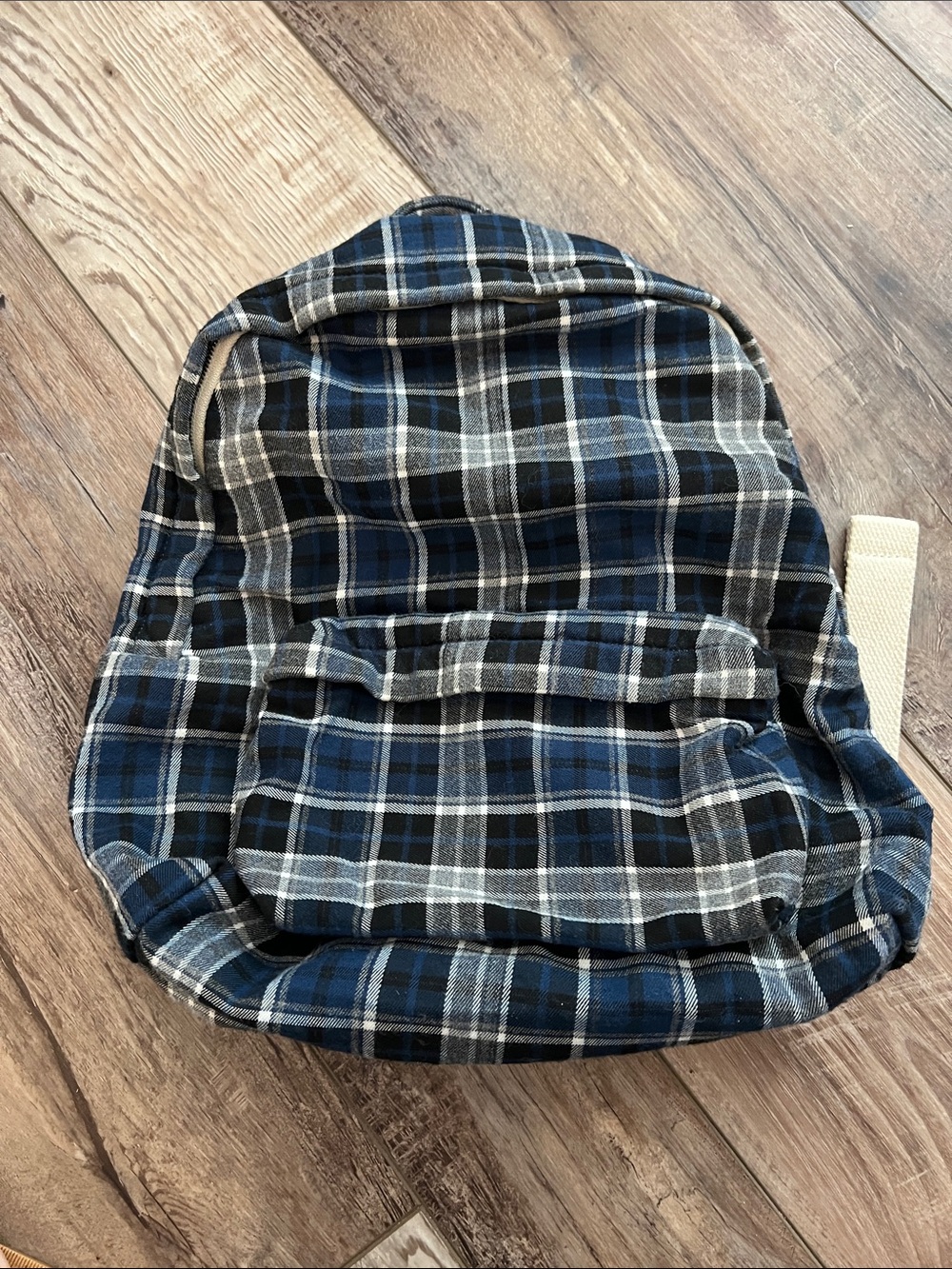 Blue Plaid women’s Backpack - Casual Everyday Bag